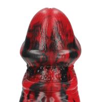 Fiction Cocks Dark Lycan Spawn, rød-sort varulv dildo, billede 6