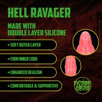 Fiction Cocks Hell Ravager Rot Flexibel Dildo, Bild 3