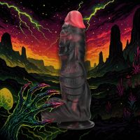 Fiction Cocks Infernal Demon fantasiadildo, punamustainen helvetti, kuva 4