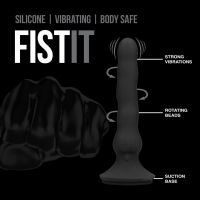 Vibrador Wave Rider Fist It com Vibração, Silicone Preto, imagem 5