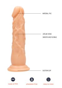 GC by Shots Realistic Dildo 19 cm Veined, Black, picture 6