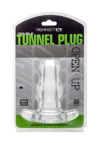 Plug tunnel double PerfectFitBrand Medium transparent, photo 2