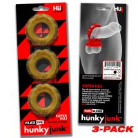 Hunkyjunk Super Huj 3-Pack Cockrings Metalizados, imagem 2