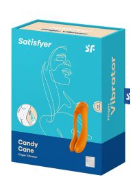 Satisfyer Candy Cane Finger Vibrator Orange, picture 2