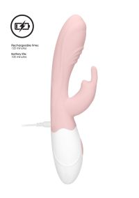 Vibrador coelho silicone duplo motor Loveline, imagem 5