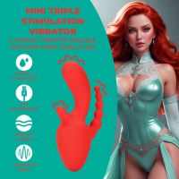 Loveline Mini Triple Stimulation Vibrator Red, picture 6