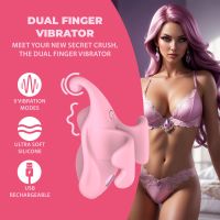 Loveline Dual Finger Vibrator 9-tilassa, vaaleanpunainen, kuva 6