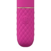 Vibrador varinha mini rosa Loveline com grip acolchoado, imagem 4