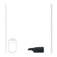 Anel Peniana Hybrid Levelz Cockring Silicone Preto Manga Estriada, imagem 5