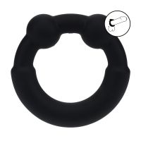 Levelz Metal Silicone Weighted penisring svart