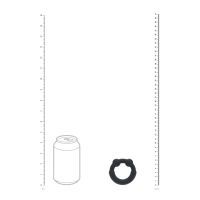 Levelz Metal Silicone Weighted penisring svart, bild 6