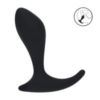 Levelz by Shots Single Ripple Black Silicone Prostate