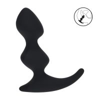 Levelz by Shots Full Double Ripple svart prostatamassage