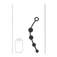 Levelz Curved Anal Beads, musta silikoni, kuva 4