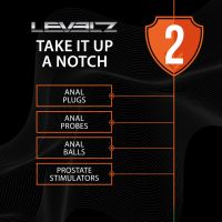 Levelz Curved Anal Beads, musta silikoni, kuva 5