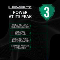 Levelz Vibrating Ribbed Cock Sleeve with Ball Ring, bild 5