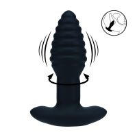 Levelz Ribbed Anal Plug, Vibrating Rotating