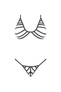 Magic Silk Exposed halter-BH G-string-sæt, sort, billede 4