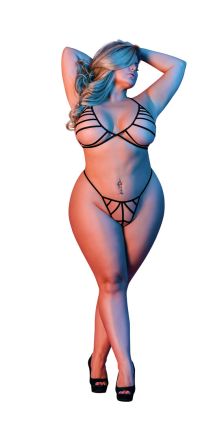 Magic Silk Exposed halter-BH G-string-sæt, sort, billede 6