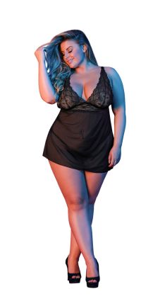 Magic Silk Babydoll z Open Back i Metal Sliders