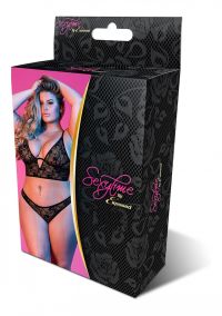 Magic Silk Bralette med tråd och nyckelhålstrosor, svart, bild 2