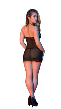 Magic Silk Halter Chemise Nyckelgrep Volang, bild 3