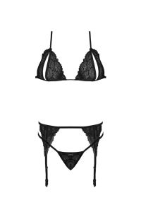Magic Silk Peek-a-Boo Koronka Halter z Podwiązką i G-String, zdjęcie 4