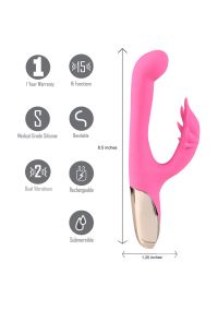 Maiatoys Maui Rechargeable Pot Leaf Rabbit Vibrator, Bendable, picture 3
