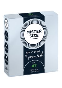 Mister Size Pure Feel kondomit 47mm 3 kpl