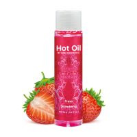 Nuei żel do masażu ogrzewający smak truskawki, 100 ml