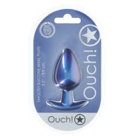 Plug anal de silicone liso grande 8,9 cm Ouch!, imagem 2