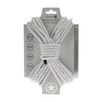 Ouch! Silver Polyester Bondagerep, 10 meter