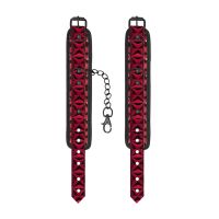 Ouch! Handschellen mit Diamant-Muster Burgund, Bild 5