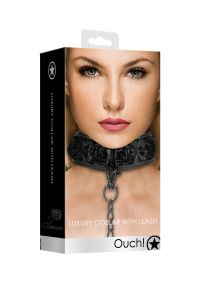 Ouch! Rautenmuster-Halsband mit Kettenleash, Bild 2