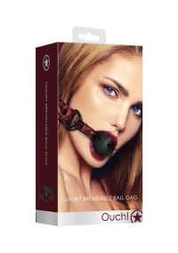 Ouch! Diamond Pattern Ball Gag with Neoprene, picture 2