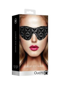 Ouch! Diamant Muster Auge-Maske Kunstleder Schwarz, Bild 2