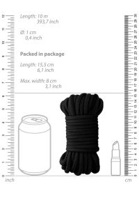 Corde bondage epais coton-soie blend Ouch! 10m, photo 6