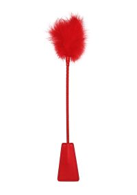 Crop avec pointe plume Ouch! cuir rouge