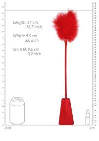 Crop avec pointe plume Ouch! cuir rouge, photo 2