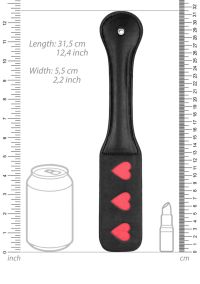 Paddle Ouch! motif HEARTS cuir cousu, photo 2
