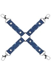 Ouch! Denim Hogtie mit Schnell-Freigabe Verschlüsse