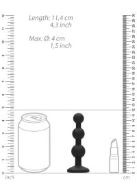Ouch! Silicone Beaded Diamond Plug Black, picture 6