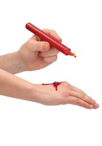Ouch! Hänseln Wachs Kerzen Groß vier Stücke Rot, Bild 5