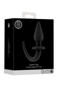 Ouch! Flexible Rubber Butt Plug Black, picture 2
