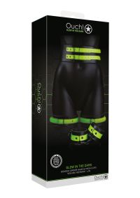Ouch Glow Dark Thigh Cuff Wrist Restraint Set, picture 2