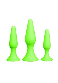 Ouch! Glow Anal-Stöpsel Set Leuchtstoff-im-Dunkeln