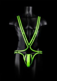 Pełny harness świecący Ouch! fluorescencyjny L/XL