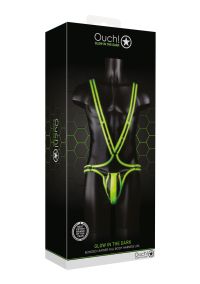 Pełny harness świecący Ouch! fluorescencyjny L/XL, zdjęcie 2