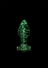 Ouch! Glass Glow Analplugg Medel Lysande