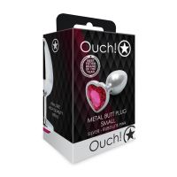 Ouch! Plug Anal Gema Coração, Metal, Pequeno, imagem 2